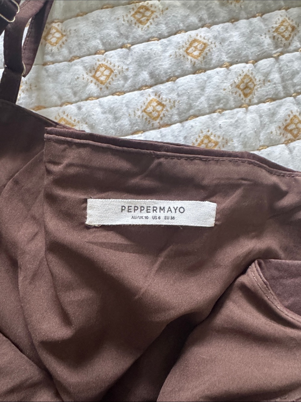 Peppermayo Brown Spaghetti-Strap Mini Dress - Picture 5 of 5